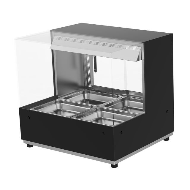 Woodson WH.HFSQB22 Hot Food Displays Square Glass Black 2 Module