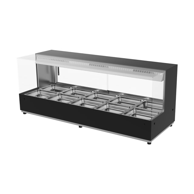 Woodson WH.HFSQB25 Hot Food Displays Square Glass Black 5 Module