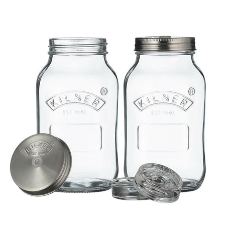 1799 - Kilner Fermentation Jar 1 Litre - Set of 2