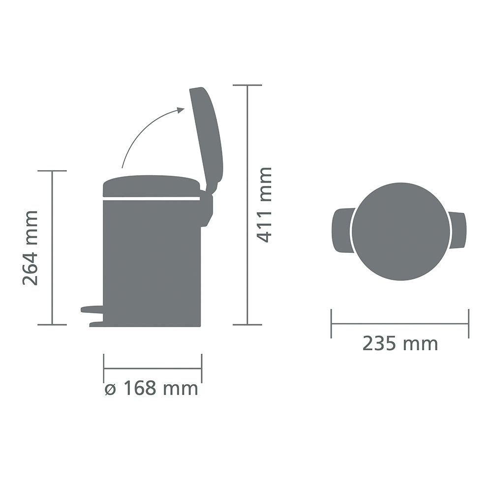 Pedal Bin newICON 3L White - 1800 (3)