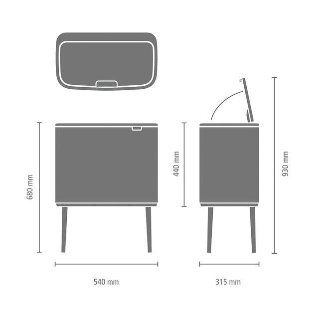 BO Touch Bin 36L FPP Matt Steel - 1905 (3)