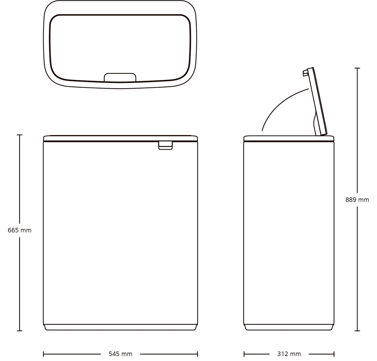 BO Touch Bin 60L Platinum - 1983 (6)