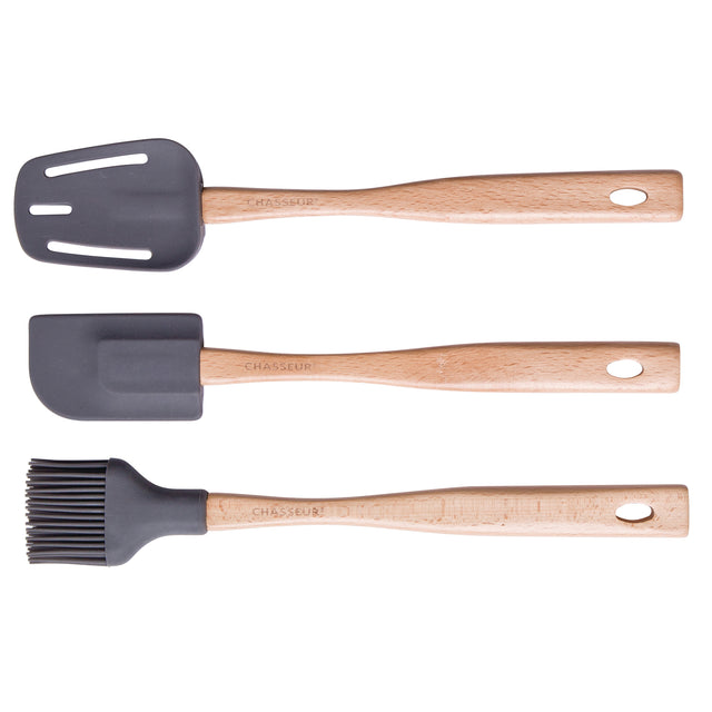 3598 - Spatula Brush Spoon Set Caviar | Silicone Kitchen Utensil Set