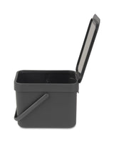 Waste Bin Sort & Go 6L - Grey - 6464 (2)
