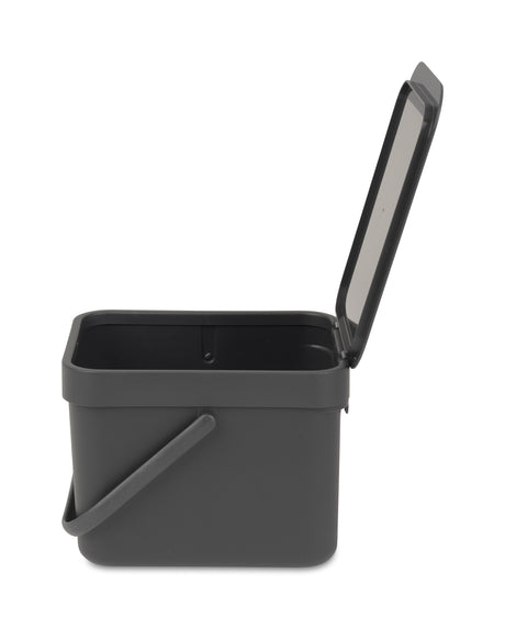 Waste Bin Sort & Go 6L - Grey - 6464 (2)
