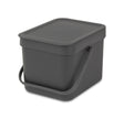 Waste Bin Sort & Go 6L - Grey - 6464