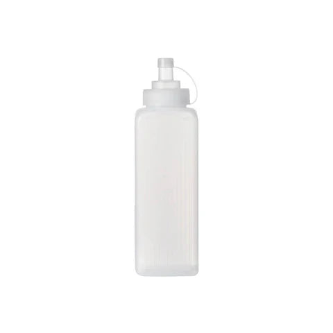 Chef Inox Square Narrow Mouth Squeeze Bottle Grad 800ml Clear