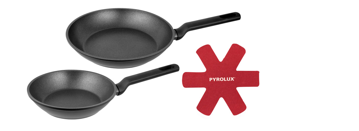 2 Piece Set - 20, 28cm Fry Pans & Pan Protector