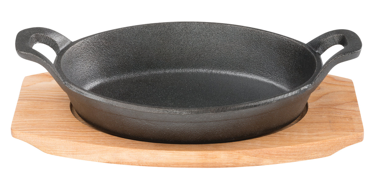 Oval Gratin 15.5 x 10cm with Maple Tray
