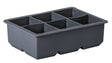 6 Cup King Silicone Ice Cube Tray - Charcoal - 12094