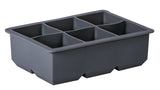 6 Cup King Silicone Ice Cube Tray - Charcoal - 12094