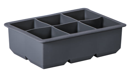 6 Cup King Silicone Ice Cube Tray - Charcoal - 12094