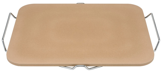 Rectangular Pizza Stone with Rack - 38 x 30cm - 12258