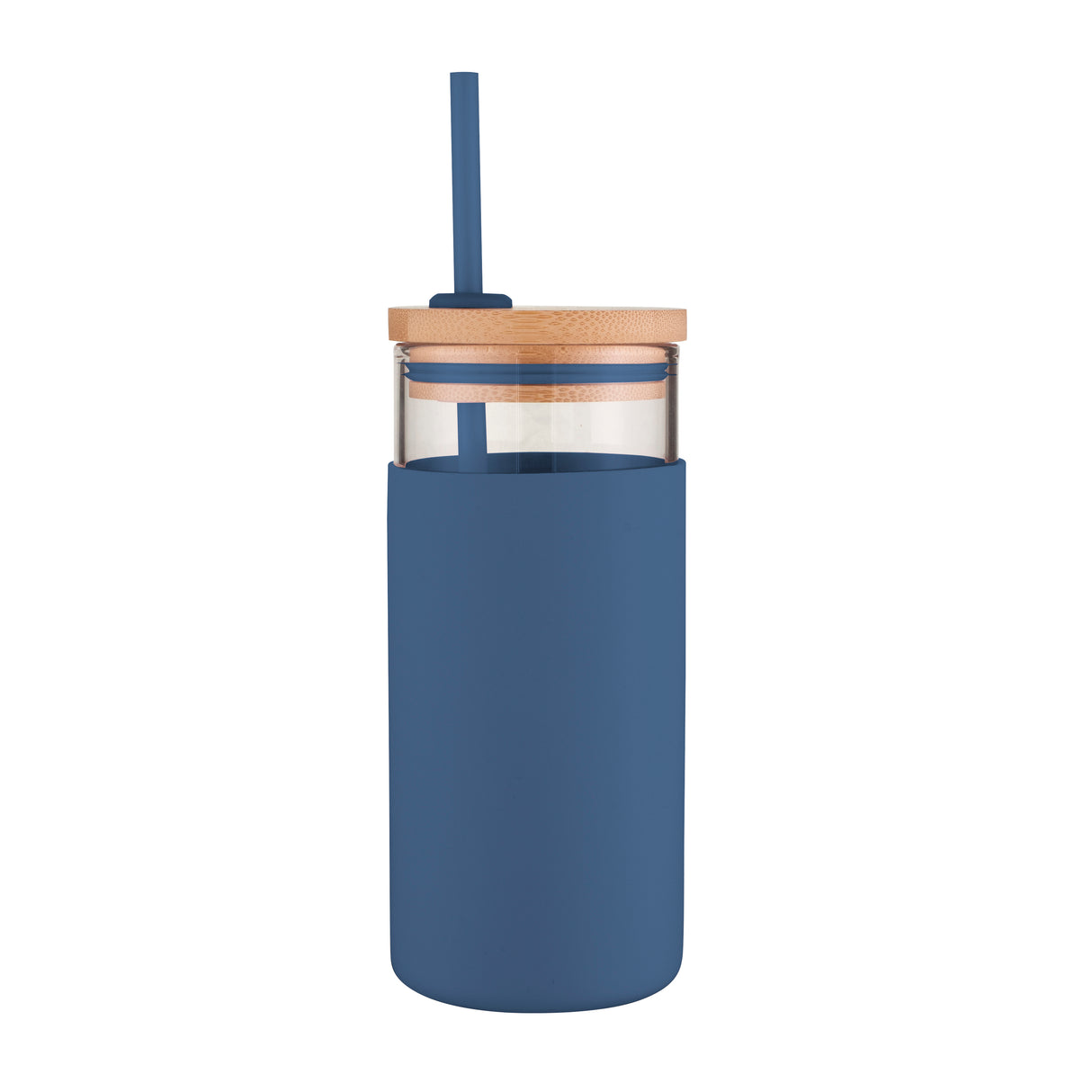 Glass Smoothie Tumbler, 500ml - Navy - 12437