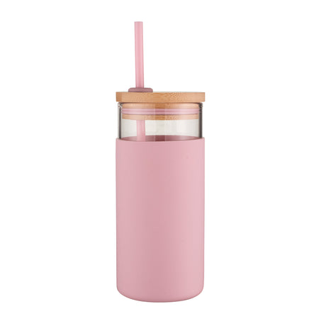 Glass Smoothie Tumbler, 500ml - Pink - 12438