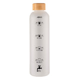 Drink More Velvet Glass Water Bottle, 1 Litre - Frosted White - 12449