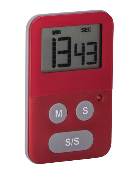 Digital Slim Kitchen Timer with Light - Red - 12944
