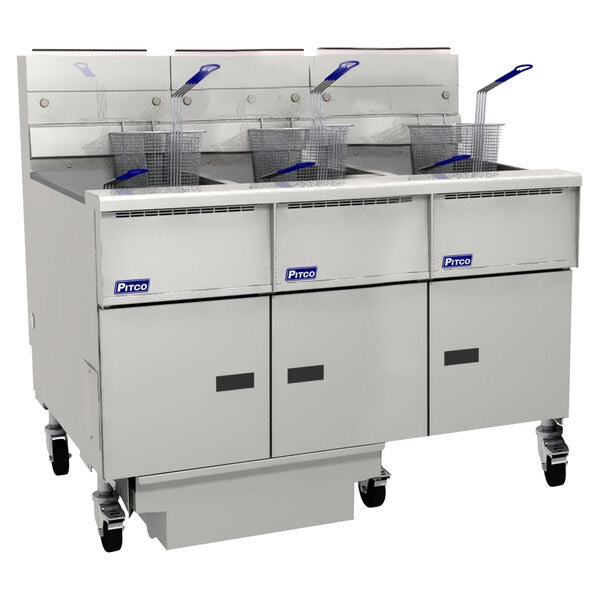 Pitco SG14-3/FD | Millivolt Fryer | Gas Fryer | 3 Bank Fryer