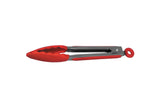 Silicone Tongs with Stainless Steel Handle 23cm - Red - 13202