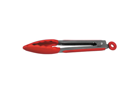 Silicone Tongs with Stainless Steel Handle 23cm - Red - 13202