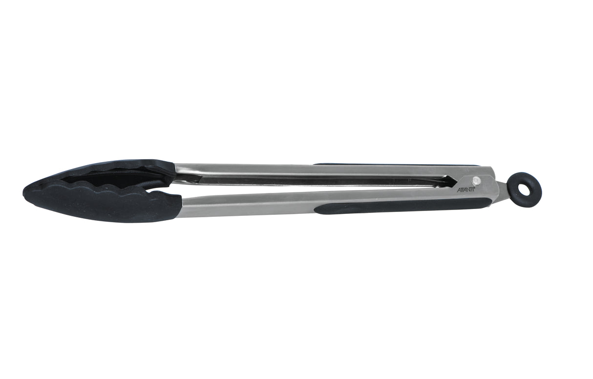 Silicone Tongs with Stainless Steel Handle 30cm - Black - 13203