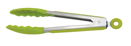 Silicone Tongs with Stainless Steel Handle 23cm - Green - 13283