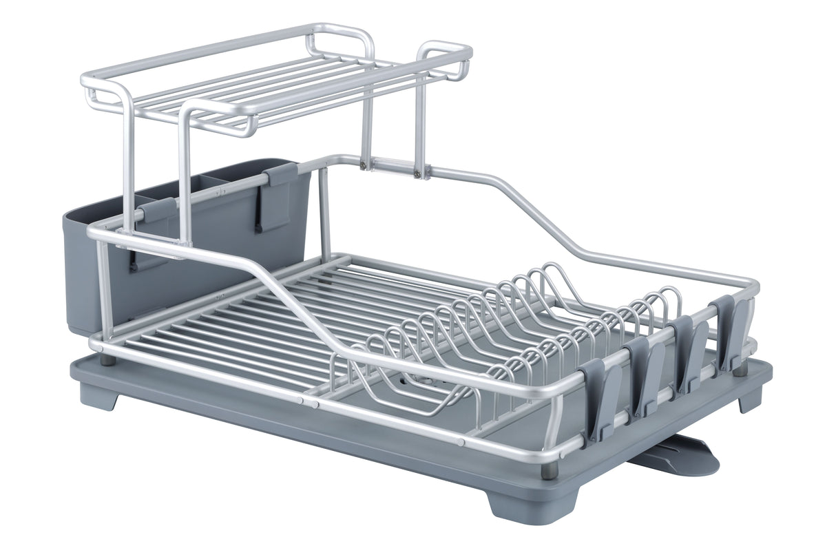 Bravo Aluminium Double Decker Dish Rack with Draining Tray - 13319