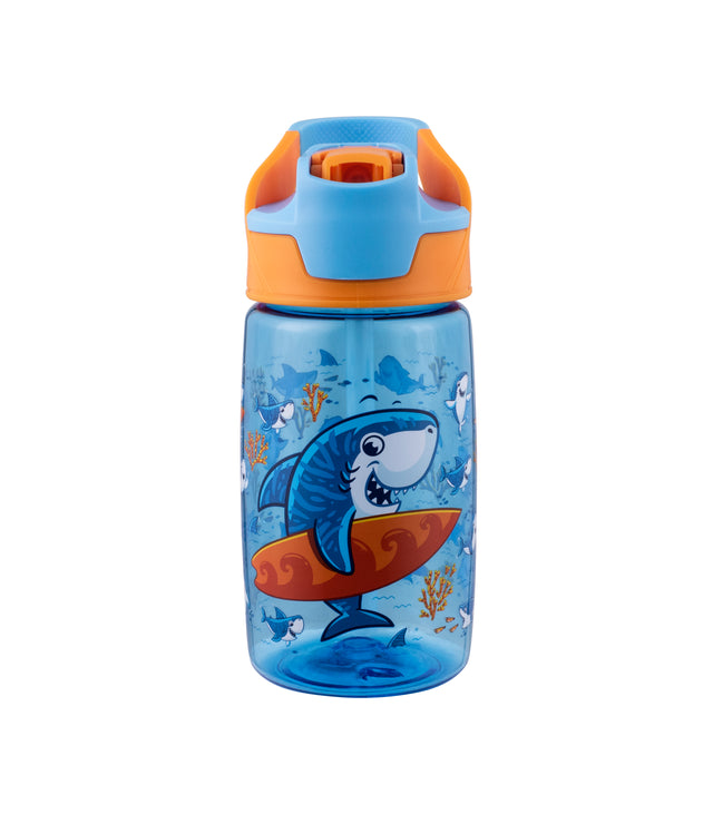 YumYum Kids AutoSpout Tritan Bottle, 450ml - Surfing Sharkie - 13373