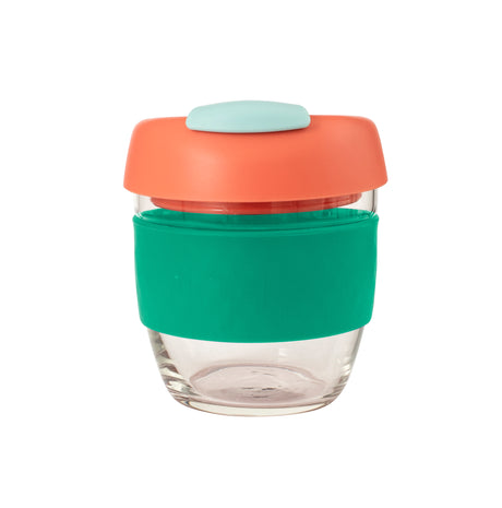 Glass GoCup, 236ml/8oz - Green / Coral / Sea Foam - 13833