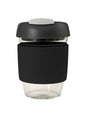Glass GoCup, 296ml/10oz - Black / Charcoal / Grey - 13837