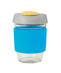 Glass GoCup, 296ml/10oz - Blue / Grey / Yellow - 13838