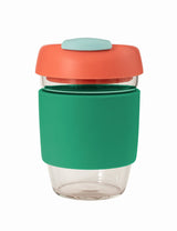 Glass GoCup, 296ml/10oz - Green /Coral / Sea Foam - 13839