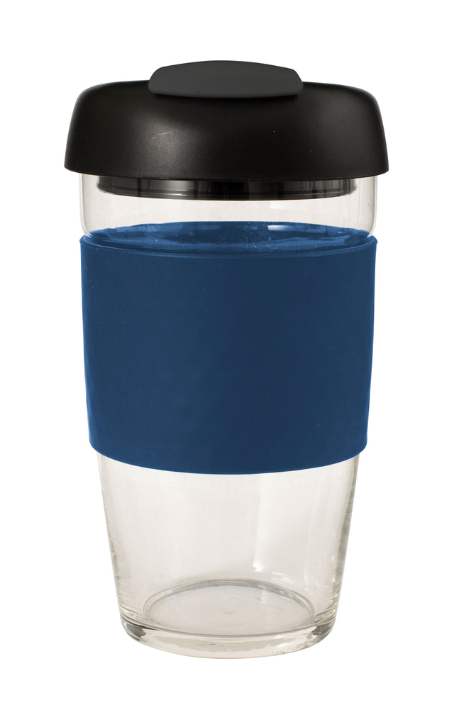 Glass GoCup, 473ml/16oz - Navy / Black / Grey - 13846