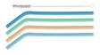 Silicone Straws with Cleaning Brush - Set of 4 - 14913