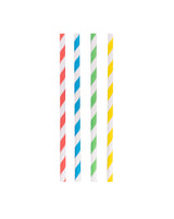 Papers Cocktail Straws, 14cm Rainbow - Set of 50 - 14935