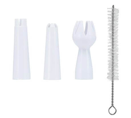Cream Whipper Spare Part Set - Gas Cover, 3 Nozzles and Cleaning Brush - 15099