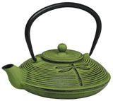 Dragon Fly Cast Iron Teapot, 770ml - Green / Black - 15106