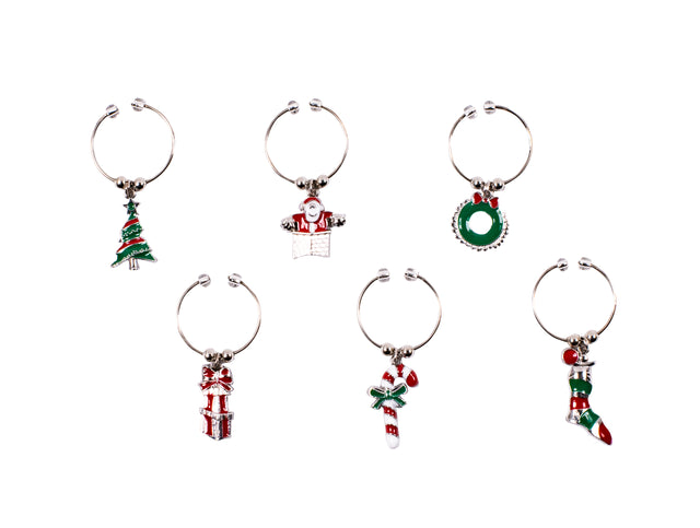Wine Charms -  Enamelled Christmas - 15123