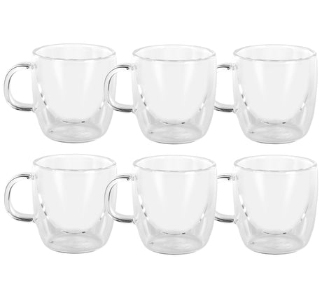 Caffe Manico Double Wall Glass - Set of 6, 250ml - 15413