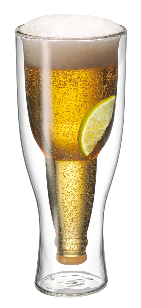 Top Up!!!  Double Wall Beer Glass, 400ml - 15454