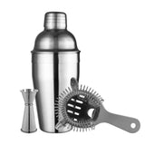 Essentials Cocktail Set (1 x 550ml Cocktail Shaker / 1 x Strainer / 1 x 15/30ml Jigger) - 16258