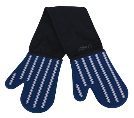 Silicone Double Oven Gloves - Butcher Stripe - 16582