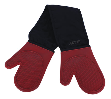Silicone Double Oven Gloves - Red - 16586