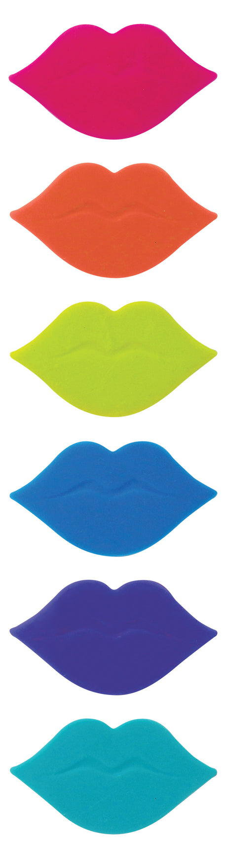 Hot Lips Glass Markers - Set of 6 - 16716