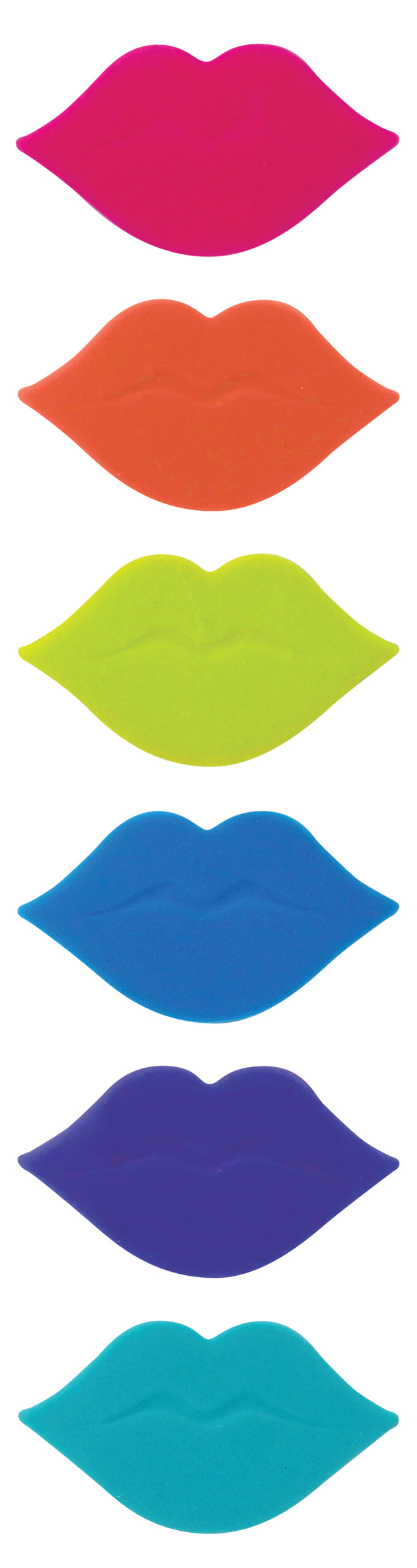Hot Lips Glass Markers - Set of 6 - 16716