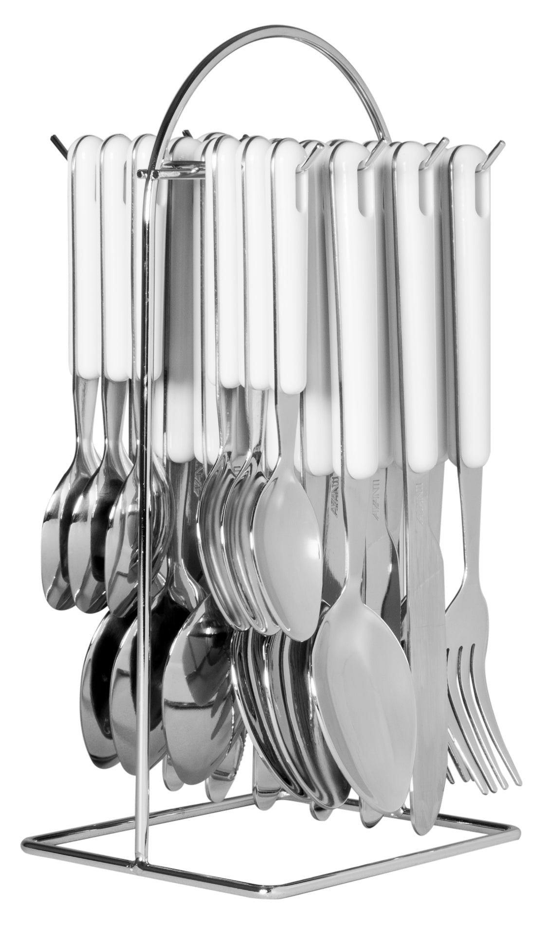 Hanging Cutlery with Wire Frame - White - 16723