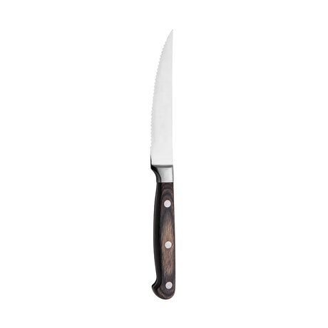 Steak Knife Point Tip-Brown Handle, 230Mm