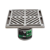 3monkeez FW-200BS-304 200mm Square Floor Waste Arrestor I 304 Grade Stainless Steel
