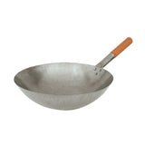 Wok Round Bottom-Iron, Wood Handle, 360Mm