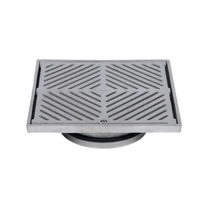 3monkeez FW-225S-150-304 225mm Square Floor Waste I 304 Grade Stainless Steel